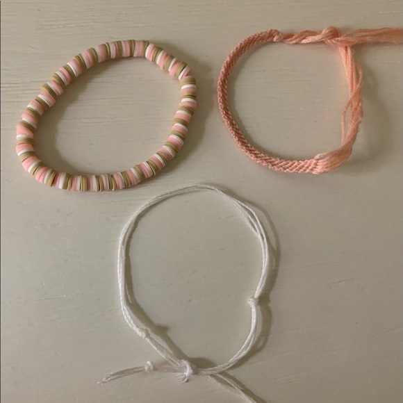 Peaches and cream three piece bracelet set - Picture 1 of 4